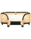 Safavieh Timo Rattan Pet Bed With Cushion In Beige