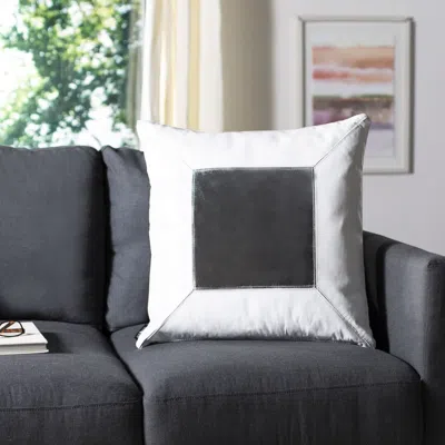 Safavieh Tinsley Cowhide Pillow In Black