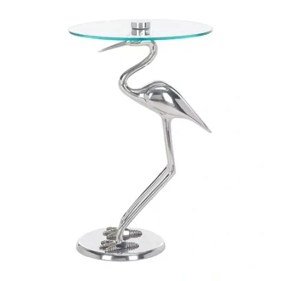 Safavieh Tori Glass Top Glass End Table In Silver