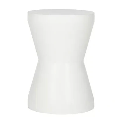 Safavieh Torre Patio Collection Concrete Side Table In White