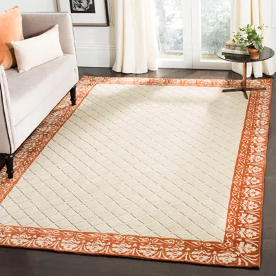 Safavieh Total Performance Hand Made Area Rug, Coral Traditional Style Non-shedding In Orange