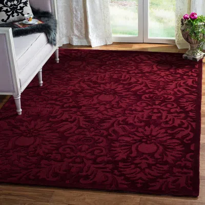 Safavieh Total Performance Hand Made Area Rug, Marine Traditional Style Non-shedding In Red