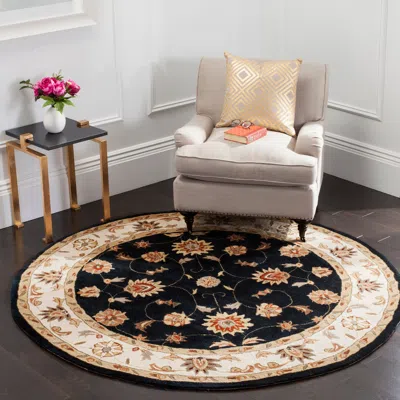 Safavieh Total Performance Hand Made Area Rug, Navy / Ivory Traditional Style Non-shedding