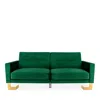 Safavieh Tribeca Foldable Sofa Bed In Emerald Green/brass