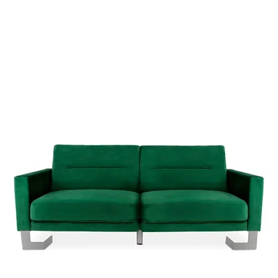 Safavieh Tribeca Foldable Sofa Bed In Emerald Green/silver