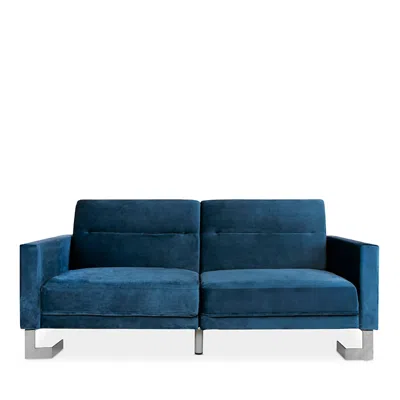 Safavieh Tribeca Foldable Sofa Bed In Navy/silver