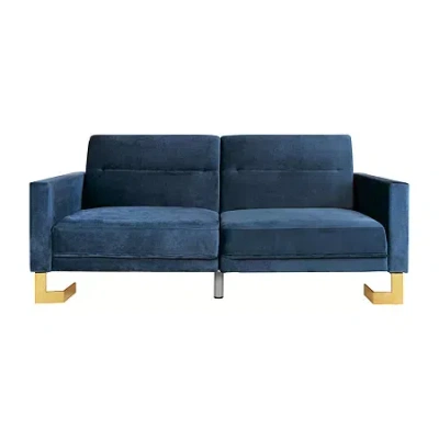 Safavieh Tribeca Velvet Upholstered Sofa In Blue