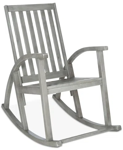 Safavieh Troy Outdoor Rocking Chair In Gray