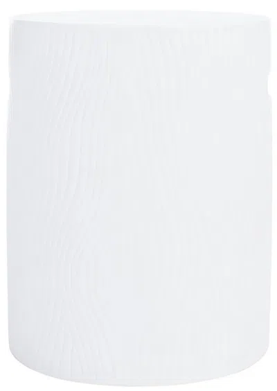 Safavieh Trunk Indoor/outdoor Modern Concrete Round 16.5-inch H Accent Table In White
