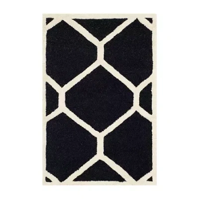 Safavieh Tryik Geometric Hand Tufted Wool Rug In Black