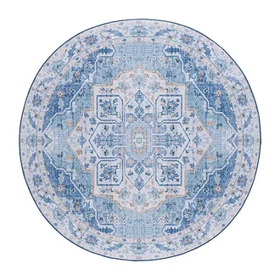 Safavieh Tucson Deliah Indoor Round Area Rug In Blue