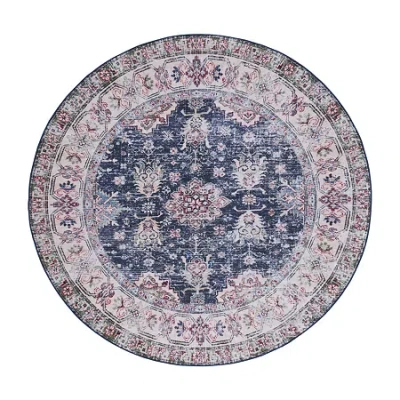 Safavieh Tucson Lee 6'x6' Indoor Round Area Rug In Blue
