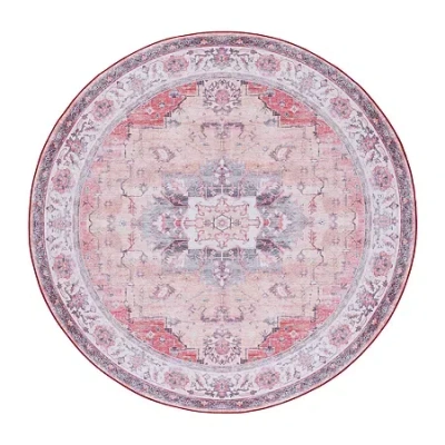 Safavieh Tucson Milo 6'x6' Indoor Round Area Rug In Red