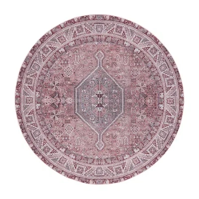 Safavieh Tucson Ross 6'x6' Indoor Round Area Rug In Red