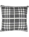 Safavieh Unity Gingham Knit Pillow In Gray