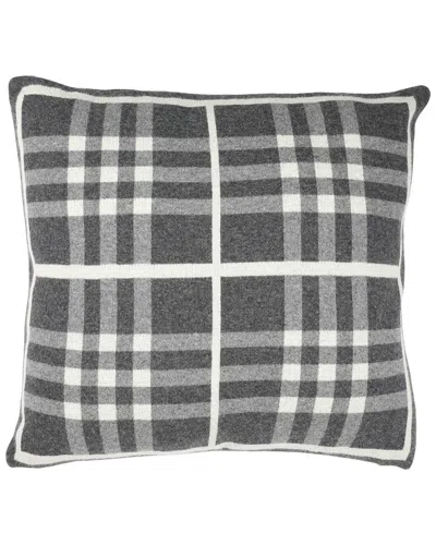 Safavieh Unity Gingham Knit Pillow In Gray