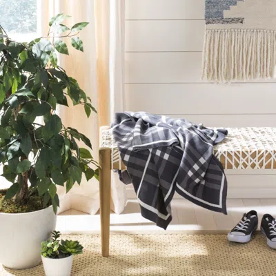 Safavieh Unity Gingham Knit Throw In Brown