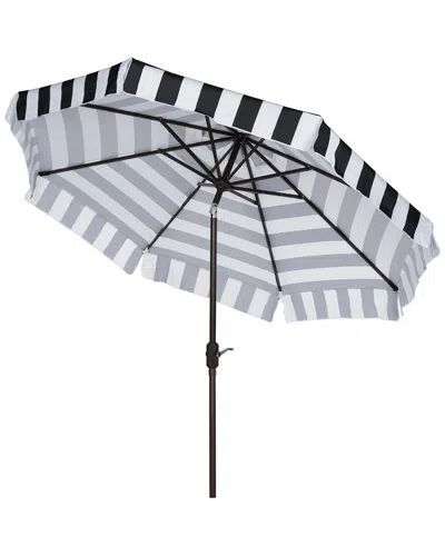 Safavieh Up Resistant Elsa Fashion Line 9ft Auto Tilt Umbrella In Black
