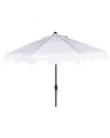 Safavieh Zimmerman 9 Ft Crank Market Umbrella In White