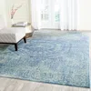 Safavieh Valencia Machine Made Area Rug, Blue / Multi Traditional Style Easy Care In Blue