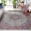 Safavieh Valencia Machine Made Area Rug, Grey / Multi Traditional Style Easy Care In Multi