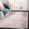 Safavieh Valencia Machine Made Area Rug, Grey / Red Traditional Style Easy Care In Pink