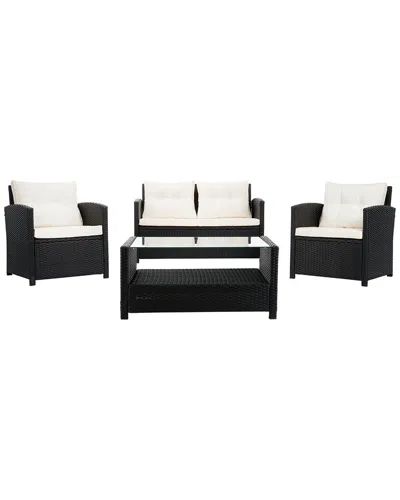 Safavieh Vellor Outdoor 4pc Living Set In Beige