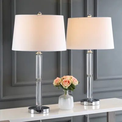 Safavieh Vendome Crystal Lamp In Pink