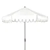 Safavieh Venice 11 Ft Crank Umbrella In White/black