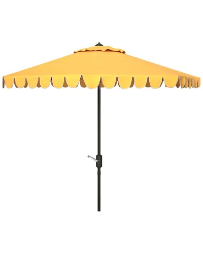 Safavieh Venice 11ft Crank Umbrella In Yellow