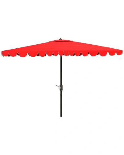 Safavieh Venice 6.5x10 Rect Umbrella In Red