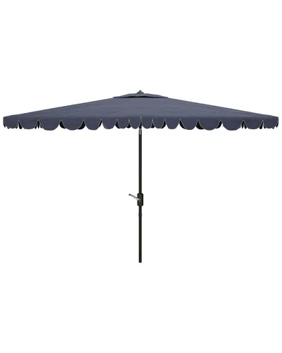 Safavieh Venice 6.5 X 10 Ft Rect Crank Umbrella In White