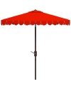 Safavieh Indoor/outdoor Venice 7.5' Square Umbrella In Red