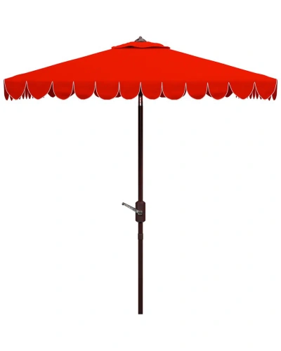 Safavieh Venice 7.5' Square Umbrella In Red
