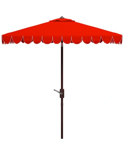 Safavieh Indoor/outdoor Venice 7.5' Square Umbrella In Red
