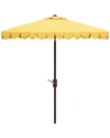 Safavieh Indoor/outdoor Venice 7.5' Square Umbrella In Yellow