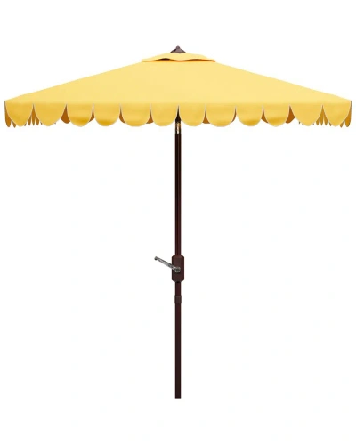Safavieh Venice 7.5' Square Umbrella In Yellow