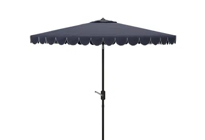 Safavieh Venice 7.5 Ft Square Crank Umbrella In Black