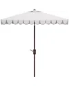 Safavieh Venice 7.5 Ft Square Crank Umbrella In Black