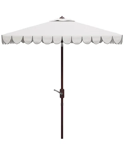 Safavieh Venice 7.5 Ft Square Crank Umbrella In Black