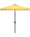 Safavieh Indoor/outdoor Venice 7.5' Square Umbrella In Yellow