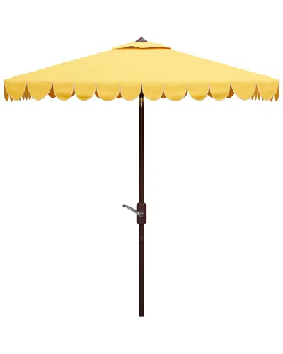 Safavieh Venice 7.5' Square Umbrella In Yellow