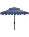 Safavieh Venice 9ft Round Double Top Crank Umbrella In White