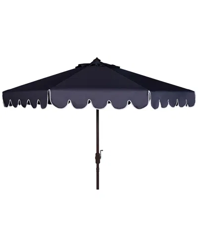 Safavieh Venice Single Scallop 9ft Crank Outdoor Push Button Tilt Umbrella
