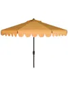 Safavieh Venice Single Scallop 9ft Crank Outdoor Push Button Tilt Umbrella