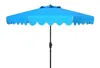 Safavieh Venice Single Scallop 9ft Crank Outdoor Push Button Tilt Umbrella