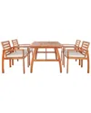 Safavieh Venly Outdoor Dining Set In Natural