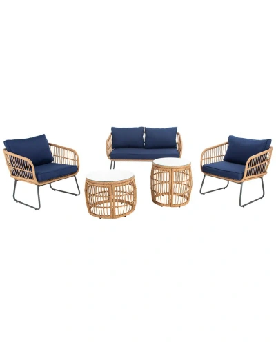 Safavieh Venta 5pc Living Set In Blue