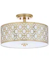 Safavieh Hutch 3-light Gold Flush Mount