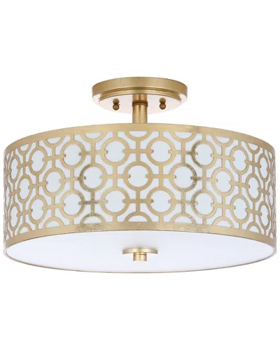 Safavieh Hutch 3-light Gold Flush Mount